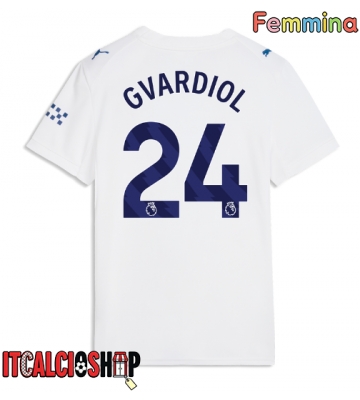 Manchester City Josko Gvardiol #24 Terza Maglia Femmina 2026-27 Manica Corta